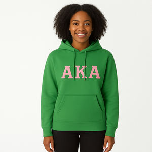 Sudadera con Capucha de Forro Polar Bordada y Estampada para Mujer, Personalizada para Hermandades, Invierno/Otoño, con Letras Griegas - Proveedor OEM - Product Image 4