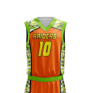 ชุดบาสเก็ตบอลชายแบบกำหนดเอง ผ้าตาข่ายน้ำหนักเบา ระบายอากาศได้ดี แห้งเร็ว โพลีเอสเตอร์ 100% พิมพ์โลโก้ ชื่อผู้เล่น OEM - Product Image 4