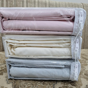Vente Directe Fabricant Luxe 100% Coton Draps de Lit d'Été Couleur Unie Anti-Bactérien Imperméable Parure de Draps Élégante - Product Image 2