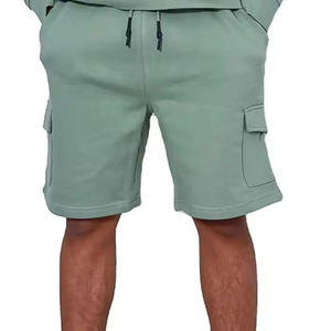 Conjunto de Sudadera con Capucha y Pantalones Cortos de Color Sólido para Hombre, Verano 2025, Ropa Urbana Personalizada, Transpirable, Servicio OEM - Product Image 6