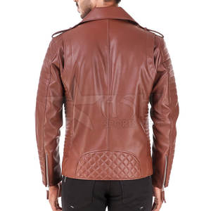 Chaquetas de cuero de moda para hombre, ropa de calle transpirable con capucha, diseño personalizado, chaqueta de cuero genuino de alta calidad, OEM personalizado - Product Image 3