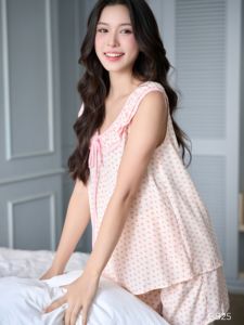 Débardeur sans manches en soie douce avec short respirant à motif de roses, prix de gros, vêtements de maternité pour femmes enceintes B825 - Product Image 4