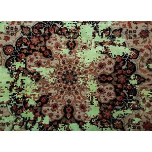 พรมขนสัตว์และไหมทอมือลายเมดัลเลียนสีเบจและสีน้ำตาลสไตล์คลาสสิกจากฟาร์อีสต์ สำหรับห้องโถงบ้านหรือห้องวัยรุ่น-รุ่น SKRT-814 - Product Image 3