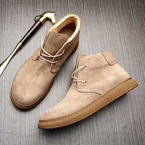 Chaussures de travail en cuir de vache durable avec doublure anti-odeur et absorption des chocs, chaussures décontractées pour hommes, chaussures de tous les jours - Product Image 2