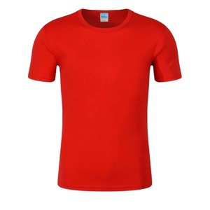Vente en gros, stock, t-shirt uni en polyester 100% à séchage rapide bon marché, logo personnalisé imprimé, t-shirts personnalisés pour hommes - Product Image 1