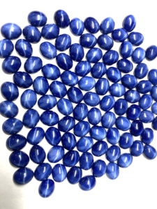 Saphir bleu synthétique certifié IGI, taille brillant calibrée, pierre précieuse en vrac pour la fabrication de bijoux, tailles 8mm-12mm - Product Image 4