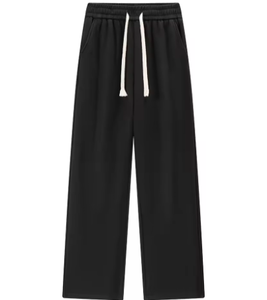 Pantalones de chándal de pierna recta para hombre personalizados FLN, pantalones de chándal informales con cordón holgado ecológico con lavado de colores bordado - Product Image 2