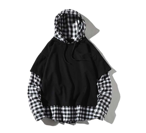 Vente en gros Offre Spéciale sweats à capuche d'automne confortables de haute qualité sweats à capuche à carreaux personnalisés pour hommes - Product Image 4