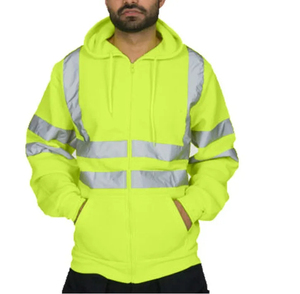 Chaqueta DE TRABAJO DE SEGURIDAD reflectante de invierno para hombre, abrigo de alta visibilidad, tela reversible transpirable, chaquetas con letras con capucha para hombre - Product Image 1