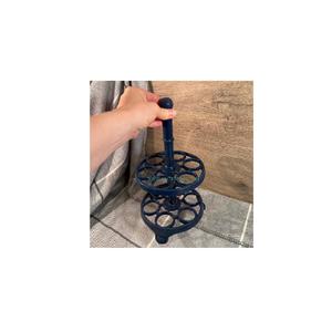 Cesta de Metal de 2 Niveles para Cocina, Decoración, Escritorio, Almacenamiento de Frutas y Verduras, Cesta para Huevos de Encimera, Acabado en Color Negro a un Precio Razonable - Product Image 1