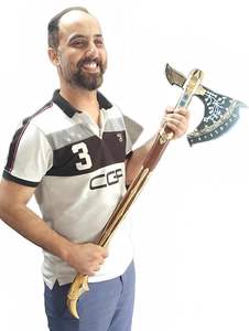 Hache Leviathan Kraatos en acier inoxydable faite à la main, version grandeur nature, inspirée de GOW, entièrement mise à niveau, niveau 7, manche en bois, COSPLAY - Product Image 2