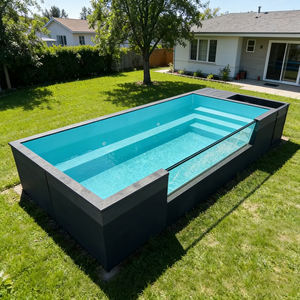 Piscina Rectangular Familiar Sobre el Suelo con Filtro de Agua para Jardín - Product Image 6