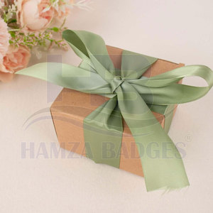 <b>Thin</b> 100% Polyester Eco-Friendly Satin <b>Ribbon</b> for Jewelry Packaging Tags Custom Decoration Projects with Wrinkled Edge - Product Image 4