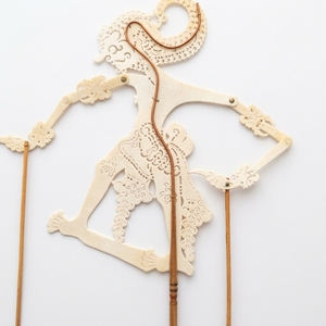 Marioneta de Sombra Wayang Kulit de Cuero Indonesio Hecha a Mano, Bima Werkudara, Decoración de Pared Cultural Tradicional, Adorno Artesanal - Product Image 2