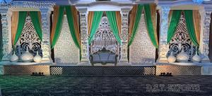 Estilo Maharani Boda FRP Pilares Escenario Estilo abierto Ceremonia India Escenario DE BODA Estilo de corona Escenario de fibra lujosa - Product Image 6