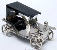 Modèle de voiture ancienne en métal antique fait à la main avec argent polonais pour la décoration de pièce maîtresse de la maison et du bureau 1pc spécification retour à l'école
