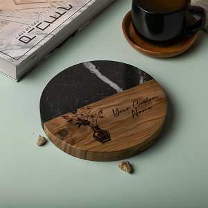 Premium White & <b>Clear</b> Drinks Coaster <b>Table</b> Top Office and Home Decoration Drinks coaster - Product Image 4