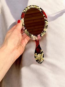 Resin Hand <b>Mirror</b> with Smooth Glossy Finish Perfect for Daily Use Makeup or Decorative Purposes Adding Stylish touch - Product Image 3