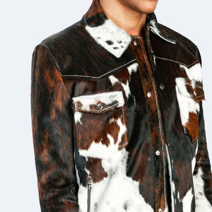 Veste en cuir de vachette grande taille vente en gros veste d'hiver pour l'extérieur veste en cuir de vachette pour hommes à des prix abordables - Product Image 5
