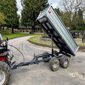 Hot Selling 4 2-Wheel Tipping <b>Trailer</b> Hydraulic Dump Attached with <b>Tractor</b> for Farm Use Available for Sale - Product Image 2