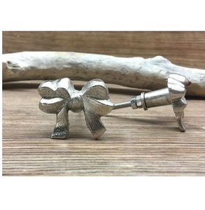 Silver metal bow fancy knob pull cabinet drawer for home dresser door cabinet furniture decorative kitchen wardrobe handle knobs - Product Image 1