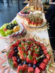 Round Bamboo Pick Stick for Cake Fruit Sandwich Appetizer Decoration Party Use Skewer <b>Toothpick</b> Eco Friendly Stick - Product Image 5