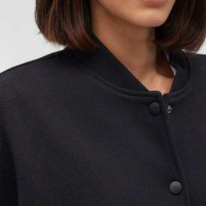 Chaqueta Deportiva Corta de Moda para Mujer, Mezcla de Algodón, Secado Rápido, Tela de Forro Polar, Reversible, Resistente al Viento, Servicio Personalizado OEM - Product Image 4