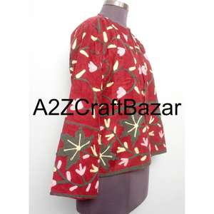 Chaqueta Cotrise Bordada para Mujer A2ZCraftBazar, Ecológica, Transpirable, de Secado Rápido, Estilo Étnico Tradicional, Ropa de Abrigo para Otoño e Invierno - Product Image 3