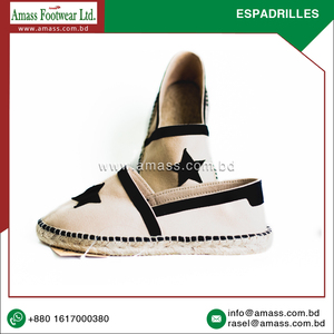 Alpargatas de boda de verano de lujo lona transpirable peso ligero tobillo-lazo Slip-On logotipo personalizado Evergreen zapatos de moda - Product Image 3