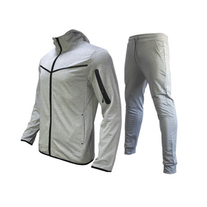 Conception personnalisée OEM et ODM, hommes et femmes, vêtements de sport d'entraînement grande taille pour l'extérieur, survêtement 2 pièces avec logo personnalisé - Product Image 3