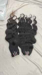 Precio al por mayor 24 "Extensión de cabello rizado natural de alto grado Cabellos Remy sin procesar dibujados individuales Extensión de cabello humano indio 100% - Product Image 5