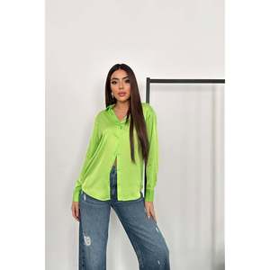 เสื้อเชิ้ตผ้าซาตินสีนีออน - สีนีออน - Product Image 1