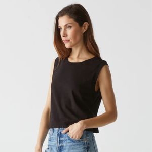 Top corto de manga corta para mujer a la moda: tela suave y acogedora, perfecta para capas y días más frescos - Product Image 4