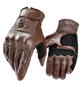 Gants de moto de course imperméables tendance, écran tactile, fermeture à bouton antidérapante, logo personnalisé, cuir synthétique de haute qualité - Product Image 2