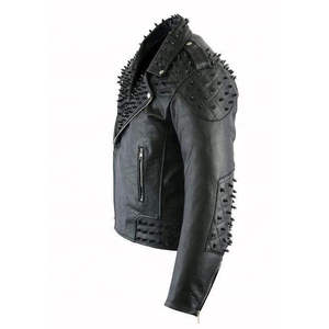 Chaqueta de Cuero PU Gótica de la Mejor Calidad, Unisex, Estilo Motociclista, Resistente al Viento, Ignífuga, Talla Grande XL, Transpirable, Primavera Otoño - Product Image 2