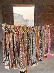 Belle Bagru Imprimé 100% Pur Voile Biologique Coton Long Sarongs Pour Femmes Wrap Jupe Cover Ups Pareos Bohème Sarongs - Product Image 4