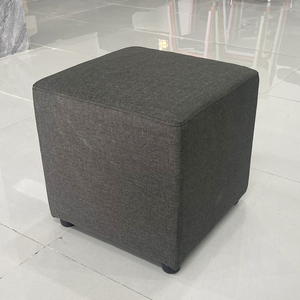 Minimalist Style Square Fabric-<b>Covered</b> One Seat <b>Sofa</b> Stool Genuine Leather Various Colors for Home Living-GDSF003 - Product Image 5