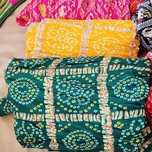 Dupatta ผ้าไหมพิมพ์ลาย bandhej ดูเว็ทขนาดฟรี2.25เมตรสำหรับสวมใส่ในงานแต่งงานและของขวัญเพื่อนเจ้าสาว - Product Image 2