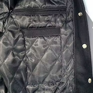 แจ็กเก็ตยีนส์แฟชั่นสำหรับผู้ชายแจ็กเก็ตยีนส์บอมเบอร์กันหนาวบุนวมให้ความอบอุ่นดีไซน์ใหม่ - Product Image 6