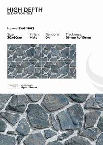 Elegant Vertical Wall Elevations Using 300x600mm <b>Matt</b> Finish High-Depth Structured Tiles - Product Image 3