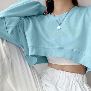 เสื้อครอปสำหรับผู้หญิงผ้าฝ้าย/ขนแกะระบายอากาศได้ดีเป็นมิตรกับสิ่งแวดล้อมมีสไตล์ลำลองคุณภาพระดับพรีเมี่ยม - Product Image 5