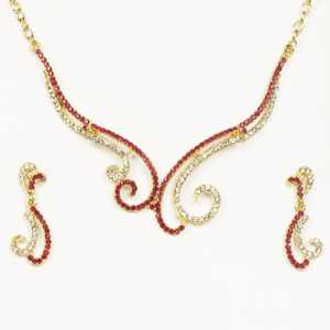 ชุดเครื่องประดับ kriaa ชุบทอง1101310สร้อยคอหินออสเตรีย - Product Image 1