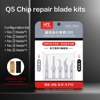 Juego de Herramientas de Reparación de Teléfonos Móviles con Mango Antideslizante de Múltiples Cuchillas Intercambiables I2C para Teléfonos iPhone y Android