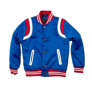 High Quality Customizable Spring Satin Sleeve Patchwork Bomber Jacket for men and women Windproof 100% Cotton men's jackets - Product Image 5