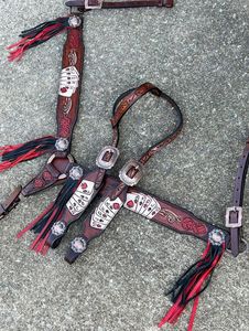 Juego de tachuelas de cuero de cocodrilo ecológico, brida para Cabeza y Cuello de pecho para carreras competitivas, venta de exportación - Product Image 4