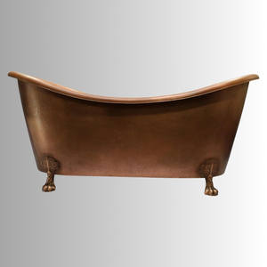 Wholesale Custom Size 5-Star Hotel Luxury Villa Bathroom Project Handmade Hammered Copper Clawfoot Bathtub Luxury Tubs. - Product Image 5