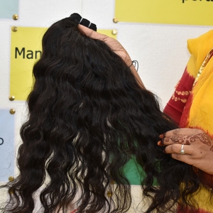 Raw Indian Temple Human Hair Bundles Machine Double Weft Wavy Vendor 100% Unprocessed <b>Cheap</b> Human Hair <b>Extensions</b> - Product Image 6