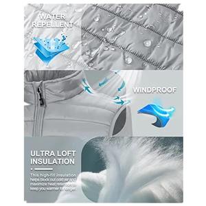 Gilet bouffant isolé léger et compressible pour hommes, vêtements d'extérieur chauds de grande taille sans manches, gilet de golf personnalisé pour hommes - Product Image 5