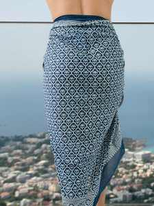 Pareo de Algodón Estampado a Mano, Falda de Playa, Chal, Bufanda de Algodón Voile, Estampado Floral, Ropa de Verano - Product Image 3