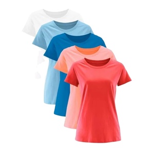 OEM Fabricantes '280G Peso pesado 100% Algodón peinado Liso Camiseta personalizada Mujeres Oversized XL High Print Paquete combinado - Product Image 1